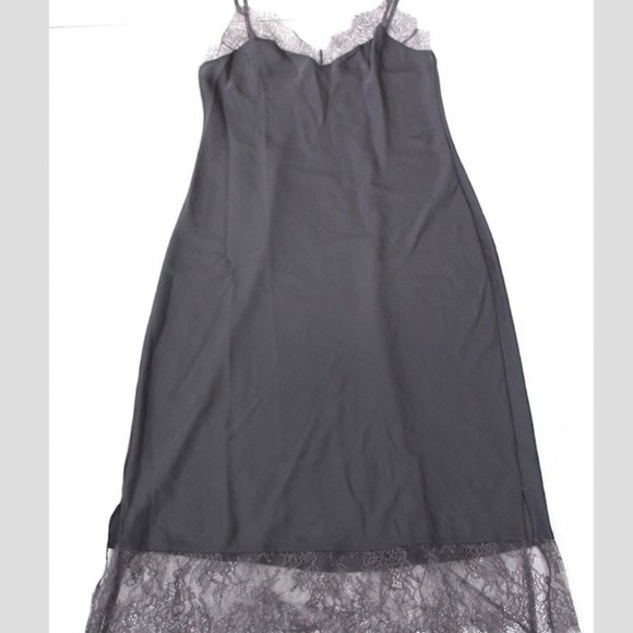 Victoria's Secret Lace Satin Slip Black Pearl XS